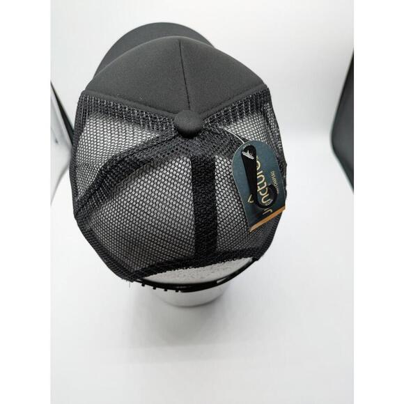 Plain Black Trucker Baseball Hat Cap with Mesh Back NWT - Picture 4 of 8